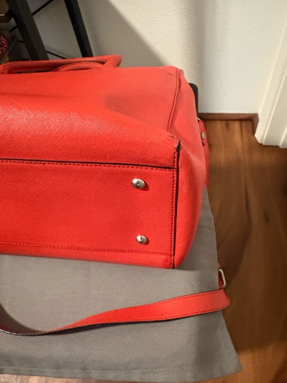 MCM CORAL ELDA Orange Reddish 2 Way Tote Bag READ DESCRIPTION - Picture 12 of 15